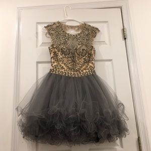 dark gray homecoming/formal dress